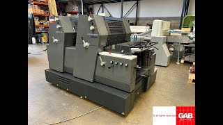 Two colour offset printing machine for sale Heidelberg GTO 52 2 Gab Supplies Ltd 2003 [upl. by Adnilasor]