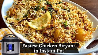 Quickest Chicken Biryani Recipe in Instant Pot  Dum Biryani Instant Pot  The Home Maker Baker [upl. by Aleece]