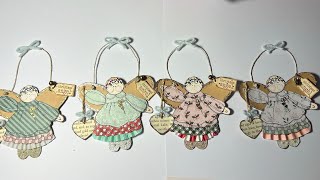 Vintage Christmas Angel DIY Tag Ornament for Saturday Morning Makes [upl. by Alor]