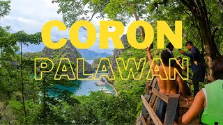 1ST DAY TOUR CORON PALAWAN  ISLAND HOPPING  KAYAKING travel adventure holiday [upl. by Arikehs]