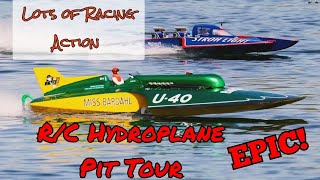 RC Hydroplanes Atomic Cup Pit Tour 2024  Real Racing Action [upl. by Aerdnaz]