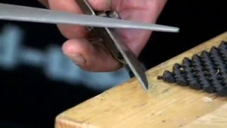 How to sharpen scissors by James Barry Sharpening Solutions using Titman Edge diamond [upl. by Lesley]