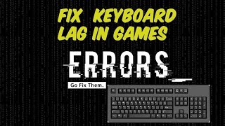 How to fix lag in keyboard when playing online [upl. by Haidabej254]