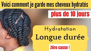 Comment garder ses cheveux hydratés plus de 10 jours sans réhydrater  volume et pousse rapide [upl. by Tankoos589]