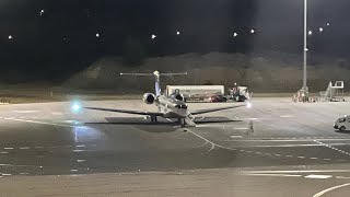 A Qatar Executive Gulfstream G650ER landing at Perth airport [upl. by Artenahs]