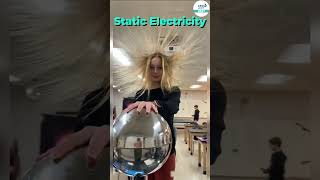 Static Electricity 🤔⚡ Shorts shortfeed physics scienceexperiment [upl. by Onaireves59]