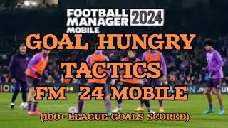 BEST FM 24 MOBILE GOALS SCORING TACTICS 100 league goals per season [upl. by Ilowell442]