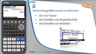 Casio fxCG50  Video 3 Wetenschappelijke notatie en afronden [upl. by Sivar248]