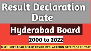 Result Declaration Date Hyderabad Board  Inter and Matric Result Declaration Date BISE Hyderabad [upl. by Buell]