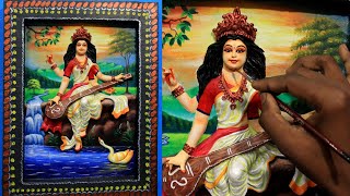 Saraswati murti making 2021  Small Saraswati murti banane ka tarika  Saraswati idol making [upl. by Akihsat865]