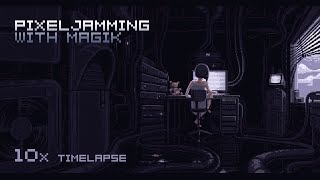 PixelJamming with Magik 4 Teddybear  10x Pixel Art Timelapse [upl. by Secrest]