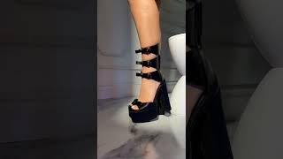 Black Wedge High Heel Sandals  The Perfect Shoe for Every Occasion [upl. by Missie957]