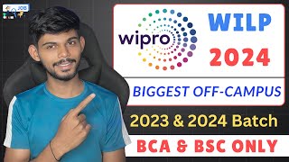 Wipro WILP 2024  Mega Hiring Is Back  Bca Bsc 2023 amp 24 Batch  MTech With Job [upl. by Gabriell]