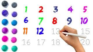 12345 numberslearn to write amp count 120numbers song for kids ampToddlers 1231to20 kids toddlers [upl. by Htebazileyram]