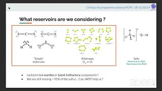 Toward the detection of the sulphur reservoirs in the JWST era  – Angèle Taillard [upl. by Redan]