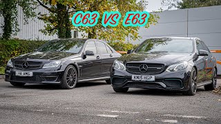 C63 Amg Vs E63 Amg [upl. by Aihsenek22]