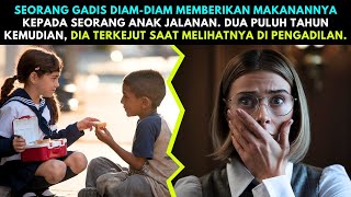 Gadis kecil memberi makan anak jalanan 20 tahun kemudian ia terkejut melihatnya di sidang [upl. by Asilav]