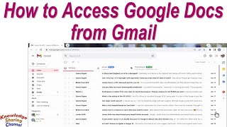 How to Access Google Docs from Gmail [upl. by Sena376]