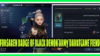 FORSAKEN BADGE OF BLACK DEMON ARMY DARKFLAME FIEND  MIR4 SUMMON [upl. by Pontias]