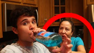 DRINKING WINDEX PRANK ON MOM [upl. by Eisyak252]