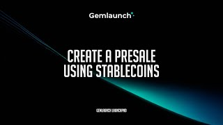 How to Create a Presale Using Stablecoins [upl. by Selokcin347]