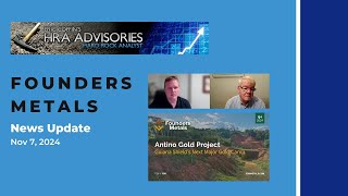 News update with Colin Padget of Founders Metals TSXV FDR [upl. by Ardnikat]