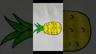 Easy Pineapple drawing drawing pineapple shortsfeed [upl. by Eisdnil515]