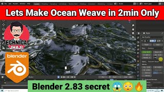 BLENDER 283 OCEAN MODIFIER  QUICKLY MAKE OCEAN WEAVE IN BLENDER 28 HOW TO USE AND APPLY [upl. by Aivital]