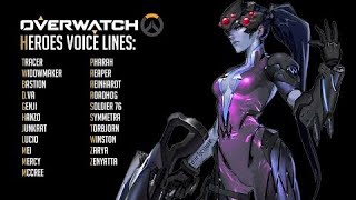 Overwatch Widowmaker Voice Lines [upl. by Balough]