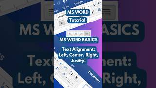 MS Word Tips How to Align Text in Microsoft Word msword shorts mswordtutorial [upl. by Wrennie281]