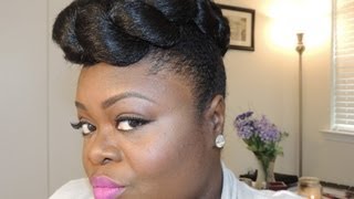 Celebrity Inspired  Janelle Monae Hair amp Makeup Tutorial on Natural Hair [upl. by Hilary400]