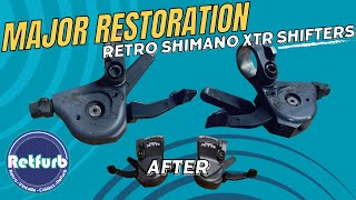 Restoring Shimano XTR Gear Shifters M952  M950  Major Overhaul  Retfurb Vintage Refurb [upl. by Burhans]