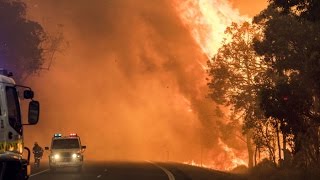 Australia bushfire burns out of control [upl. by Eberhart523]