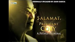 ABSCBN  Salamat President Cory A Peoples Funeral Part 3  funeral procession [upl. by Chil]