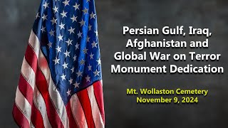 LIVE Persian Gulf Iraq Afghanistan and Global War on Terror Monument Dedication Nov 9 2024 [upl. by Franchot]