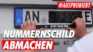 Nummernschild abmachen 🚗👍 [upl. by Neeoma]