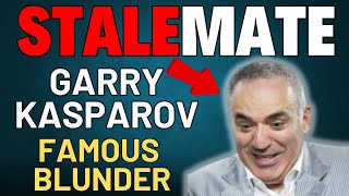 GARRY KASPAROV FAMOUS STALEMATE BLUNDER EXPLAINED [upl. by Abbey852]