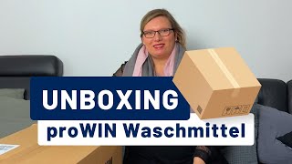 WaschmittelPaket von proWIN  Unboxing mit Tipps Wäschebaukasten [upl. by Ainelec]