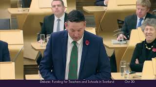 Scottish Conservative Party Debate Funding for Teachers and Schools in Scotland  30 October 2024 [upl. by Naltiac]