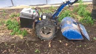 Electric BCS rototiller conversion finally finished  early trials in GH [upl. by Yrrac530]