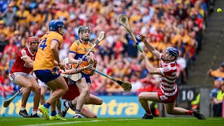 Highlights Clare find extra gear to edge Cork in epic 2024 AllIreland hurling final [upl. by Itsyrk]