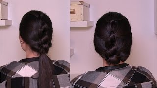 Coiffure remontée nouée  Tutoriel Tout Sur Les Cheveux [upl. by Htebsil]