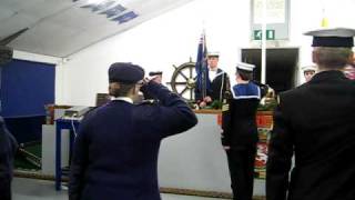 Evening Colours at Avonmouth Sea Cadets presentation evening [upl. by Fonsie]