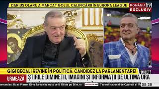 Gigi Becali a anunţat intrarea în politică după calificarea FCSB [upl. by Silevi]