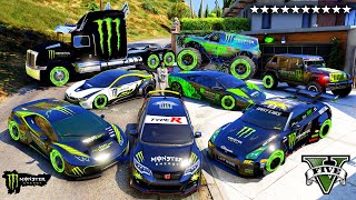 GTA V  Stealing MONSTER SuperCars with Franklin Real Life Cars 185 [upl. by Garv]