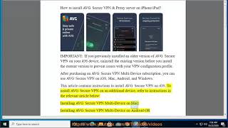 Install AVG Secure VPN amp Proxy server on iPhoneiPad [upl. by Erimahs]