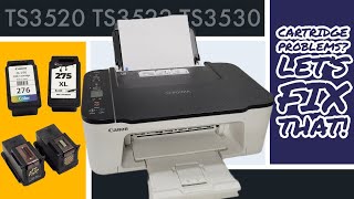 Canon Printer Ink Cartridge Problem Troubleshooting TS3520 TS3522 TS3530 TS3550i [upl. by Allanson711]