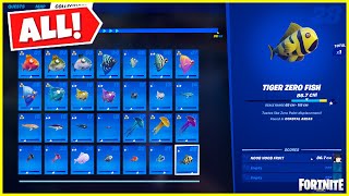 All 40 Fish Locations in Fortnite Chapter 2 Season 4  How to Complete G01 Punch Card [upl. by Nepsa]