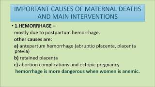 Maternal Mortality Causes and its Factors [upl. by Nisen]