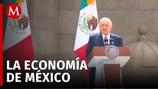 AMLO indica que la economía de México y el presupuesto mejoró en su sexenio [upl. by Enirahtac402]